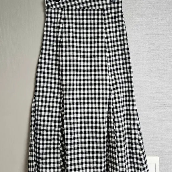 [BUNJANG] Checkered Midi Skirt - Size 55 / [거의 새옷] 체크 미디 스커트 55