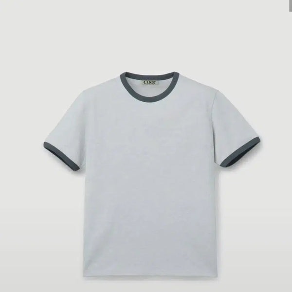 [BUNJANG] COOR Cotton Ringer T-Shirt Mélange Grey L / 쿠어 코튼 링거 티셔츠 멜란지그레이 L