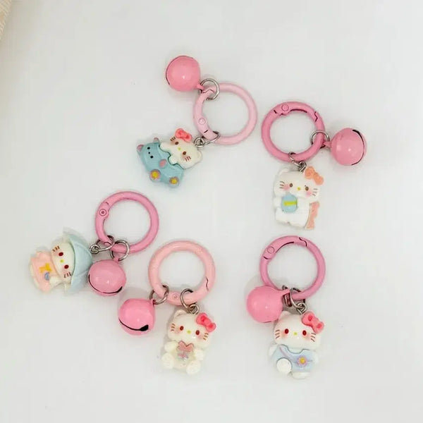 [BUNJANG] Handmade Pink Mini Kitty Charm 5 Types / 새제품 핑크 미니 키티 키링 5종