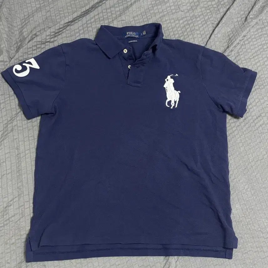 [BUNJANG] Polo Ralph Lauren Big Pony Polo Shirt Navy M / 폴로 빅포니 카라티 네이비m
