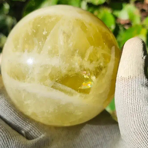 [BUNJANG] Natural Citrine Sphere Ball 7.8cm 666g / 천연 황수정 볼 구슬 7. 8cm 666g