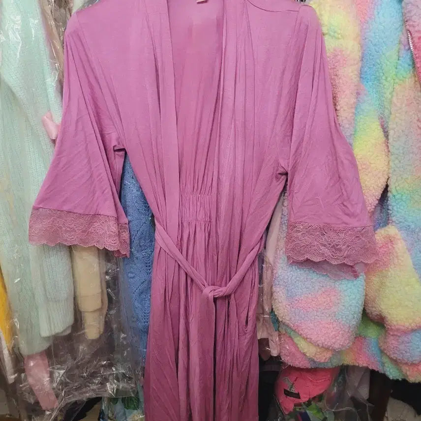 [BUNJANG] Imported Lace Sleeve Robe Gown / 로브 가운 레이스 소매 수입M