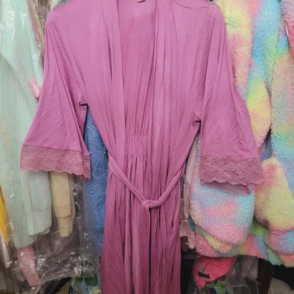 [BUNJANG] Imported Lace Sleeve Robe Gown / 로브 가운 레이스 소매 수입M
