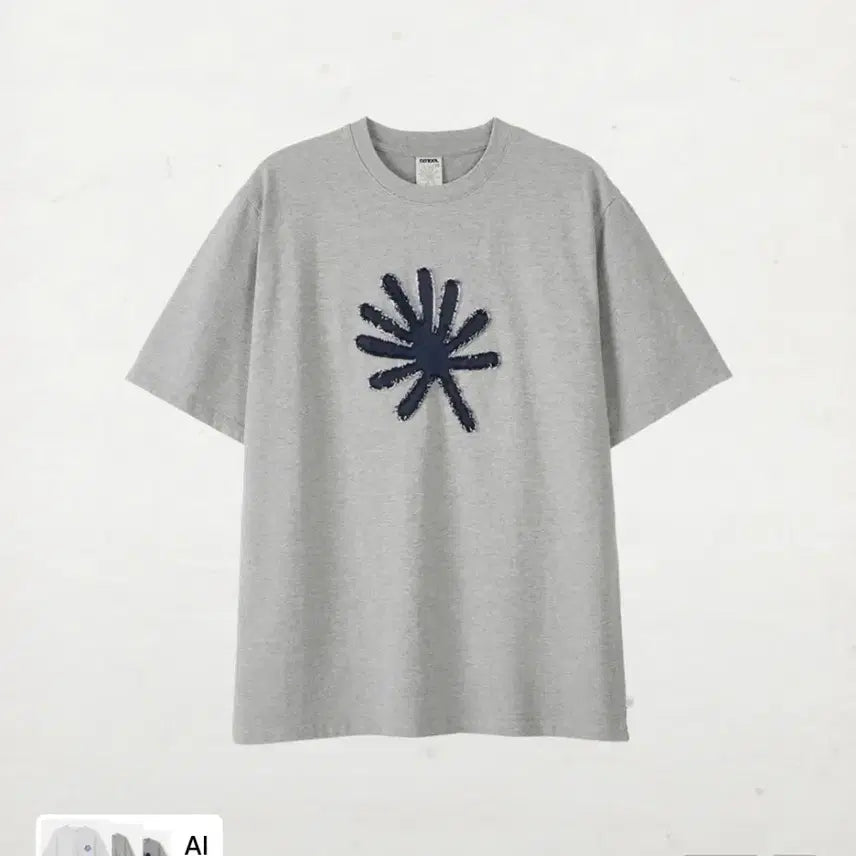 [BUNJANG] Dandell DD Symbol Applique T-shirt Gray / 단델 DD 심볼 아플리케 티셔츠 그레이1