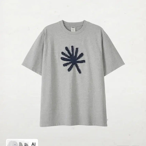 [BUNJANG] Dandell DD Symbol Applique T-shirt Gray / 단델 DD 심볼 아플리케 티셔츠 그레이1
