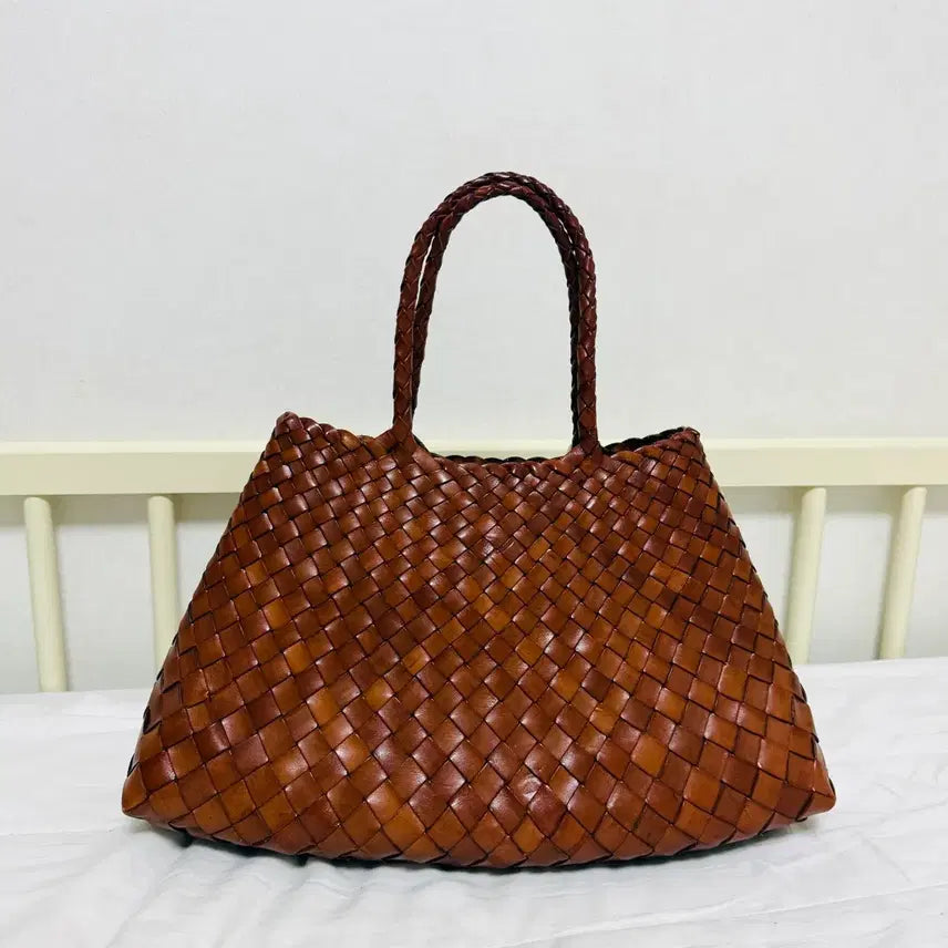 [BUNJANG] Dragon Diffusion Santa Croce Small Tote Bag Tan / 드래곤디퓨전 산타크로체 토트백 탄 색상(스몰)