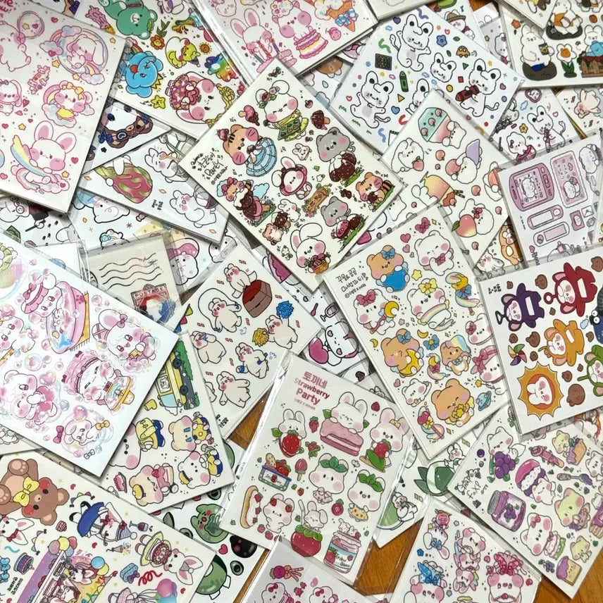 [BUNJANG] Custom Printed Stickers (INS, INMIX) Random Mix 250 pcs / 다꾸 인쇄소 스티커(인스, 인믹) 랜덤 믹스 250장 판매