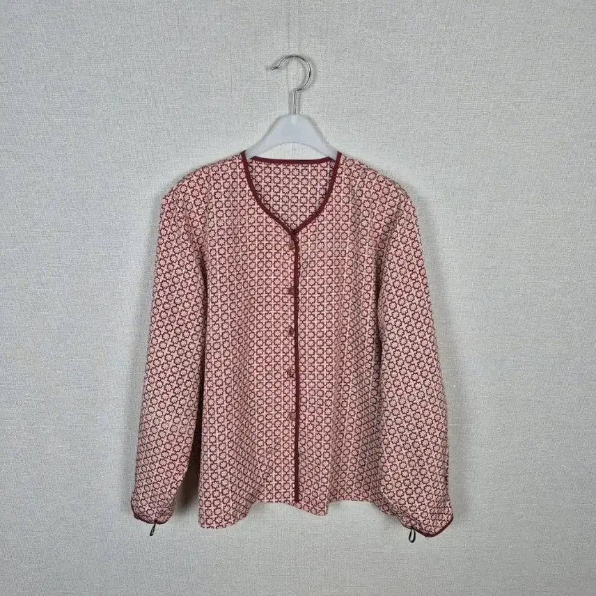 [BUNJANG] Burgundy Floral Bias Blouse / (#77,88추천)버건디 잔꽃패턴 바이어스 블라우스