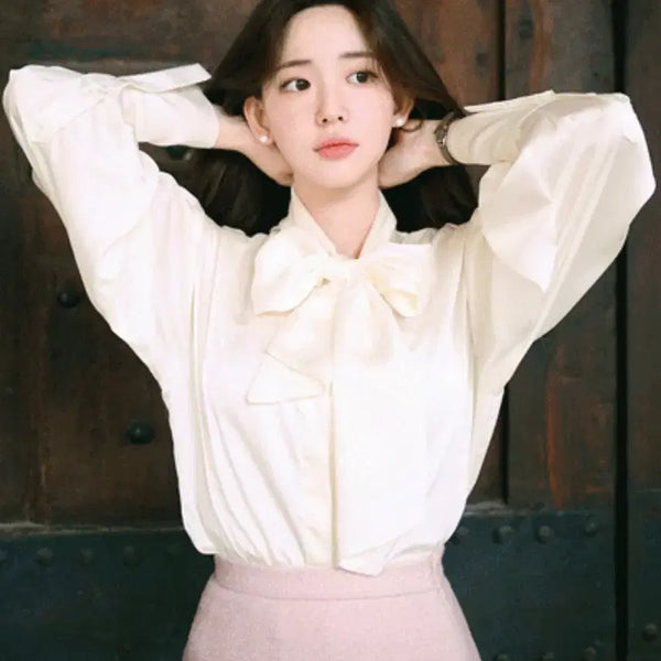 [BUNJANG] Milkcocoa Amelie Silk Blouse / 밀크코코아 아멜리에 실크블라우스