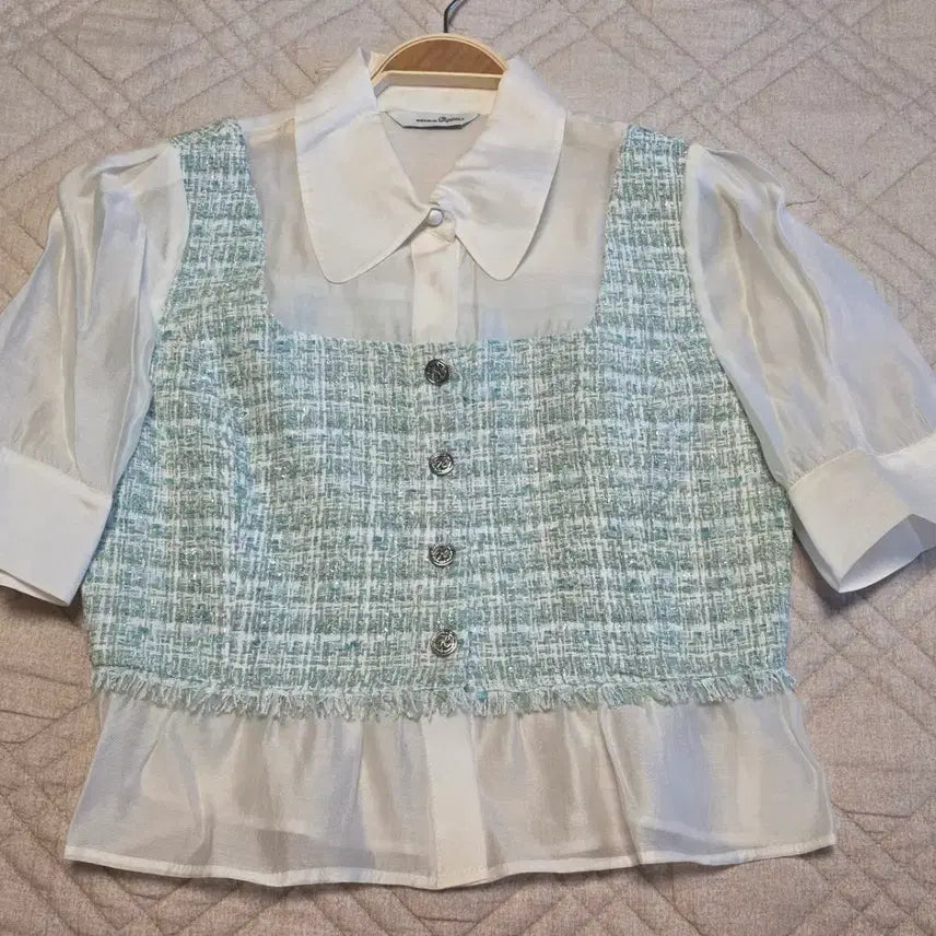 [BUNJANG] Roem Tweed Blouse / 새상품 로엠 트위드 블라우스 초특가
