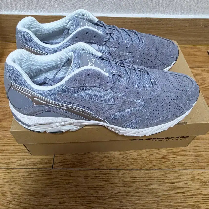 [BUNJANG] Mizuno Wave Rider 10 Quicksilver Tradewind Gray Running Shoes D1GA227704 / [290]미즈노 웨이브 라이더 10 퀵실버 트레이드윈드 그레이 D1GA227704 판매