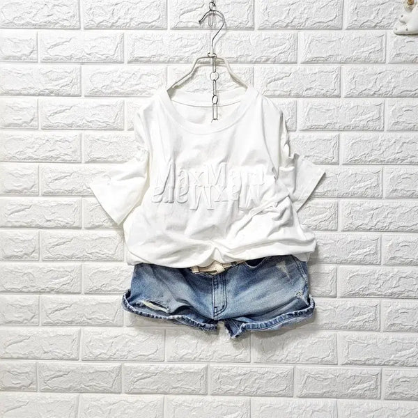 [BUNJANG] Basic White Short-Sleeve T-Shirt / 라운드티셧