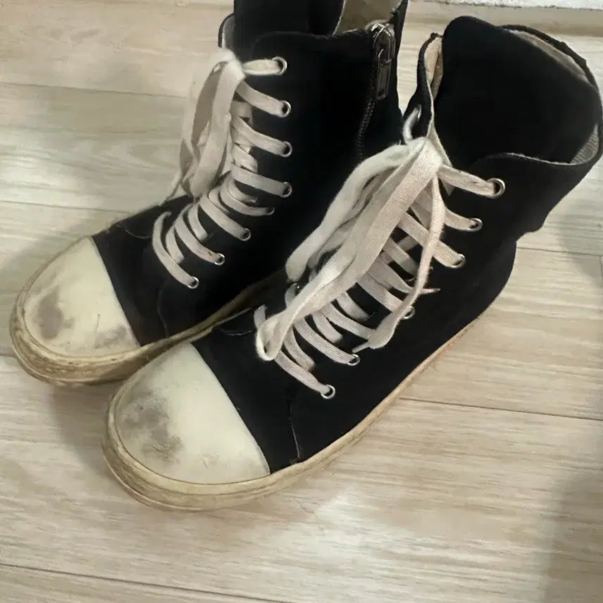 [BUNJANG] Rick Owens Darkshadow Ramones Canvas Sneakers Size 42.5 / 릭오웬스 다크쉐도우 라몬즈 캔버스 42.5