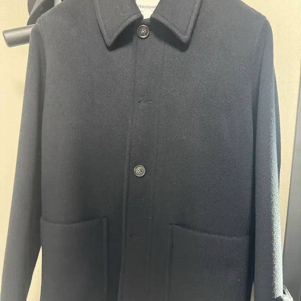 [BUNJANG] HOLY SUN New Year Half Coat Navy M / 홀리선 뉴이어 하프코트 네이비 M