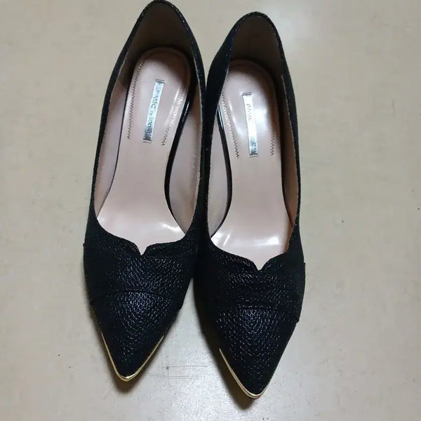 [BUNJANG] SODA Black Leather Heels Size 235 / 소다 가죽구두 블랙  235
