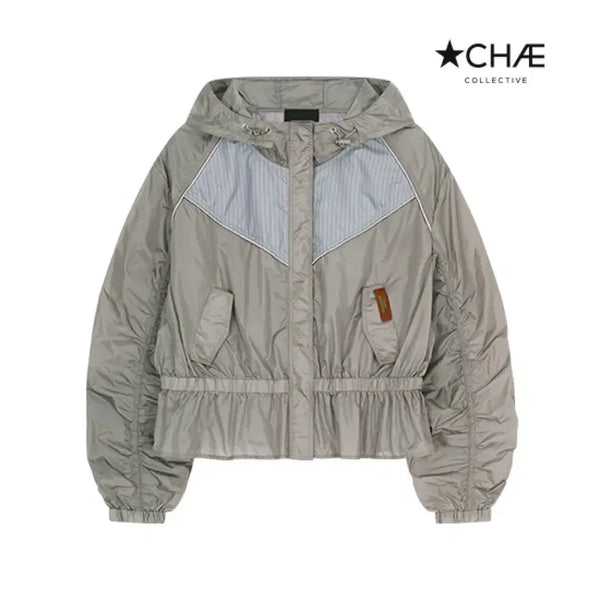[BUNJANG] CHAE COLLECTIVE High Bright Shirring Jumper Windbreaker Jacket / CHAE COLLECTIVE 후드 바람막이 자켓 채정안