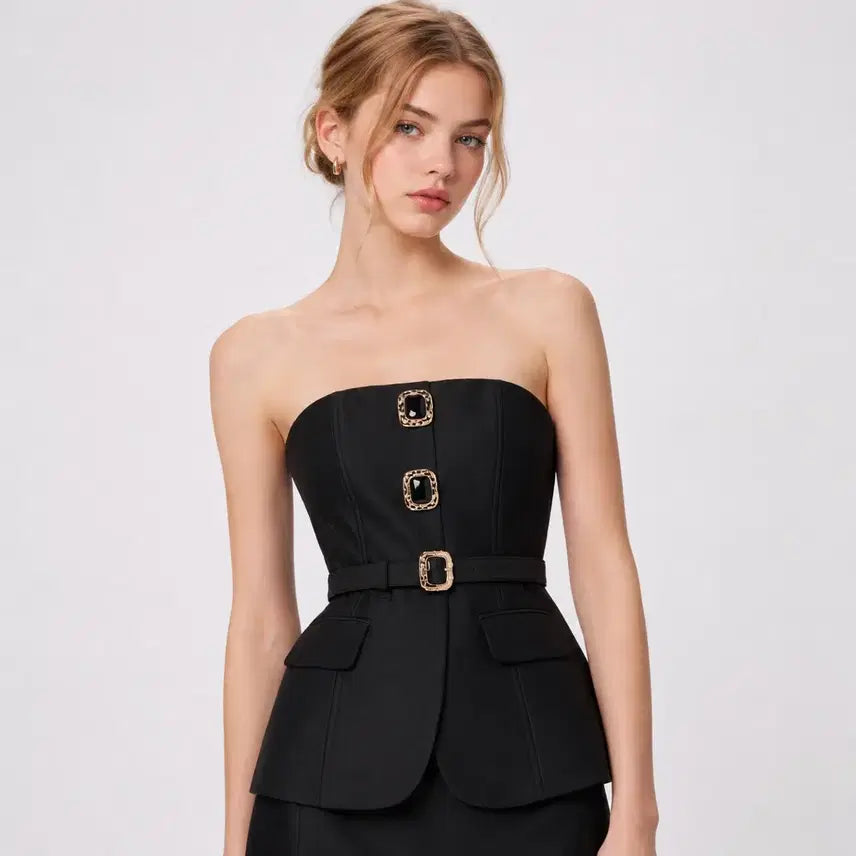 [BUNJANG] Self-Portrait Peplum Bandu Top / [새상품] 셀프포트레이트 반두 탑 ( 산드로 마쥬 시에 한섬 샤넬 디올