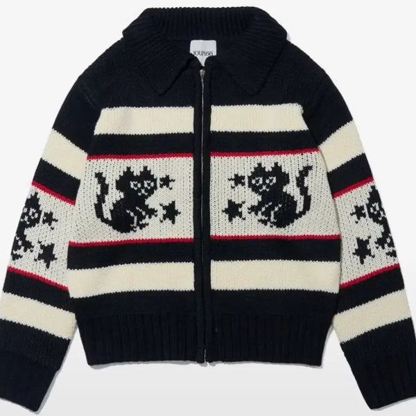 [BUNJANG] YouHee Star Cat Cardigan / 유희 스타 캣 가디건