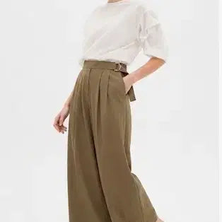 [BUNJANG] System Pin-tuck Wide Slacks Pants / 시스템 system 핀턱 주름 와이드 슬랙스 팬츠 55 사이즈 정품