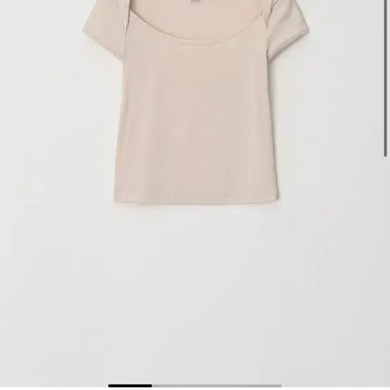 [BUNJANG] Atelier Edition Square Neck T-Shirt (Beige) / (새상품) 아뜰리에에디션 Square Neck T-Shirt (beige)