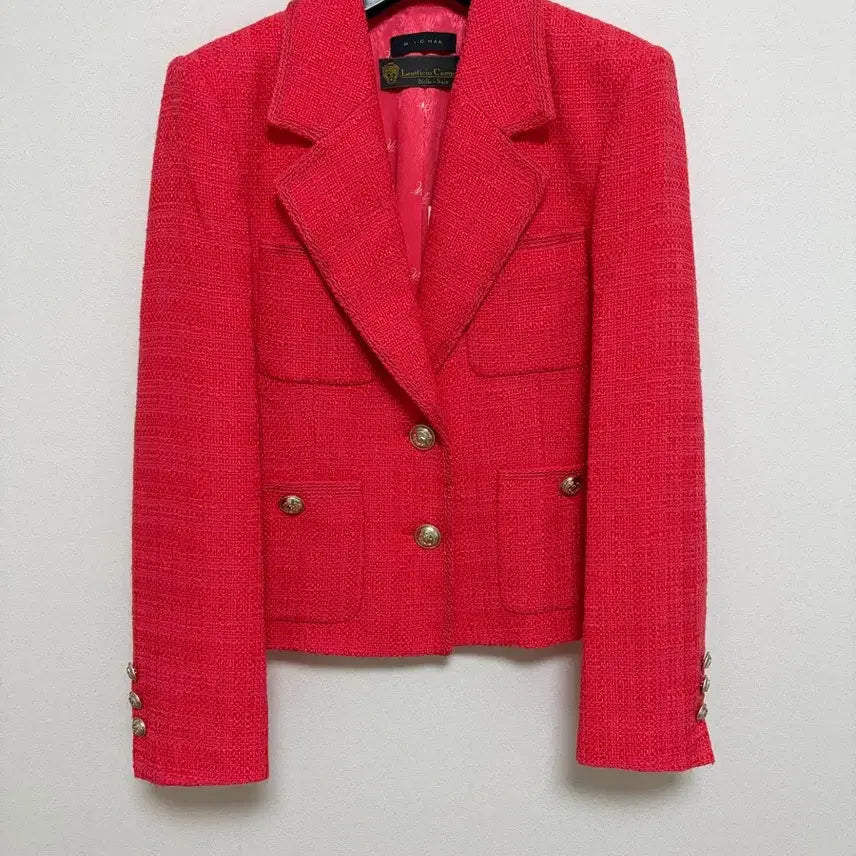 [BUNJANG] MICHAA Tweed Jacket Light Red / 미샤 트위드 자켓 55-66
