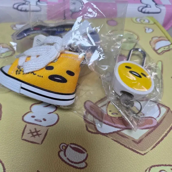 [BUNJANG] Gudetama Keychain and Lock Set / 구데타마 키링 세트