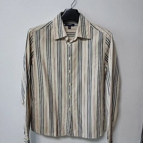 [BUNJANG] Burberry Striped Shirt Beige / 정품)  버버리 스트라이프 셔츠 베이지