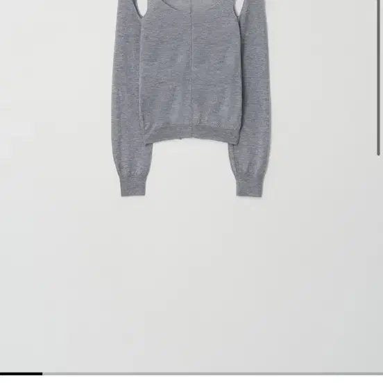 [BUNJANG] Atelier Edition Cut-Out Detail Wool Knit Top (Gray) / (새상품) 아뜰리에에디션 Cut-Out Detail Wool Knit Top (gray)