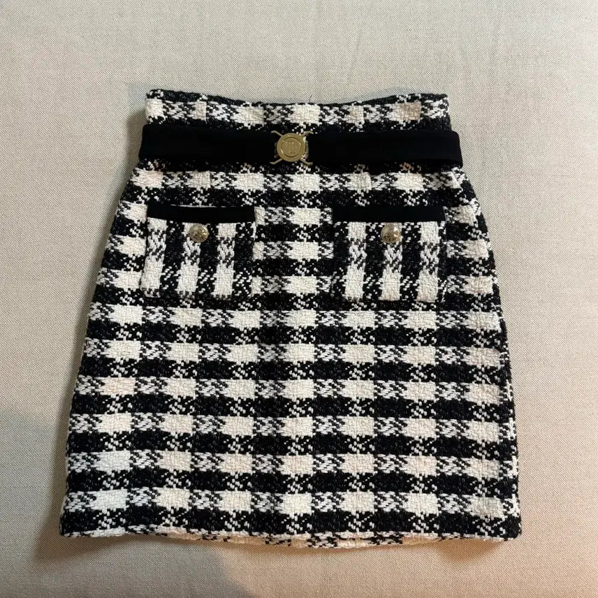[BUNJANG] Maje Houndstooth Check Tweed Mini Skirt Size 34 / 새상품) 정품 maje 마쥬 하운즈투스 체크 트위드 스커트 34사이즈 (산드로 미샤 타임 한섬 스타일)