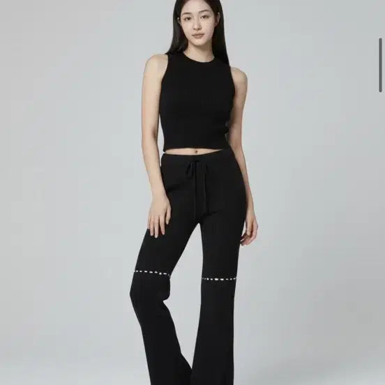 [BUNJANG] Yuse Knit Bootcut Pants Brown/Khaki / 새상품) 유즈 yuse 니트 부츠컷 팬츠 브라운 카키색상 Free 원사이즈 (인기품절)