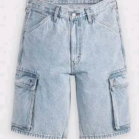 [BUNJANG] Levi's Men's 478 Baggy Cargo Denim Shorts Size 34 / (새상품 급) 리바이스 남성 478 배기 카고 청반바지 34사이즈