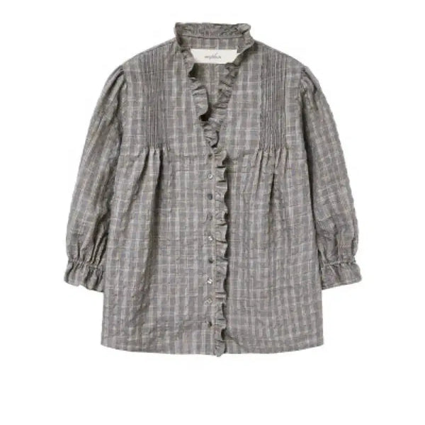 [BUNJANG] Via Plane Victoria Check Blouse Wonhee Blouse / 비아플레인 빅토리아체크블라우스 원희블라우스