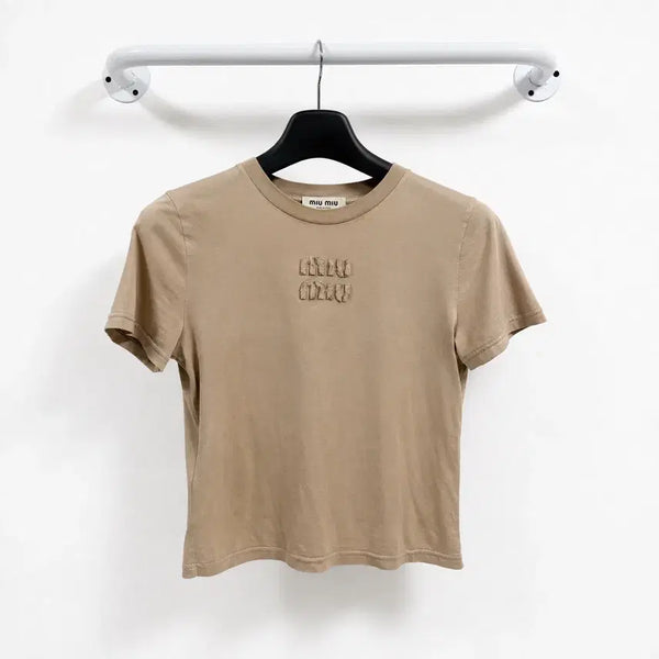 [BUNJANG] Miu Miu Logo T-Shirt / 미우미우 로고 반팔 티셔츠