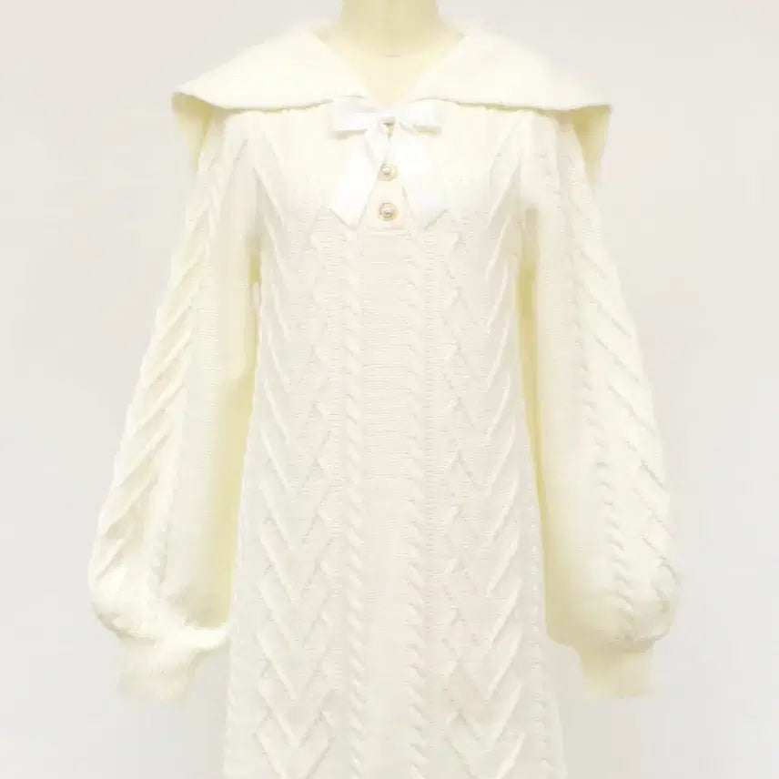 [BUNJANG] Amabel Knit Dress Ivory / 아마벨 니트원피스 아이보리