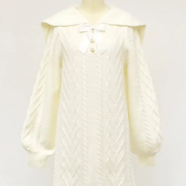 [BUNJANG] Amabel Knit Dress Ivory / 아마벨 니트원피스 아이보리