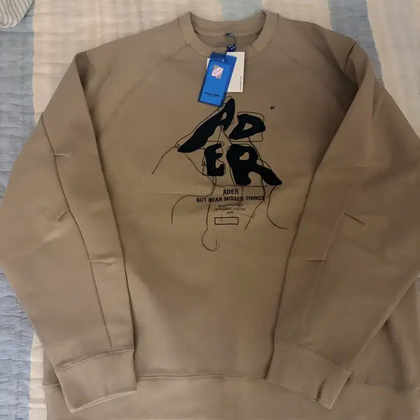 [BUNJANG] Ader Error x Sculpter Logo Sweatshirt Beige A2 / 아더에러21FW 스컬프터 로고 맨투맨 베이지 A2