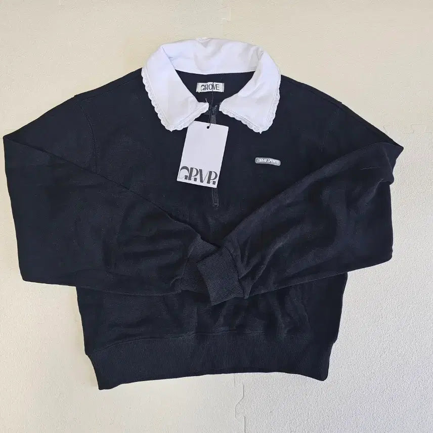 [BUNJANG] Grove Lace Collar Sweatshirt / 그로브레이스 카라 맨투맨(새상품)