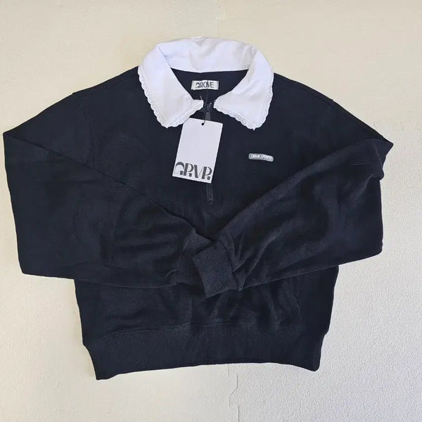 [BUNJANG] Grove Lace Collar Sweatshirt / 그로브레이스 카라 맨투맨(새상품)