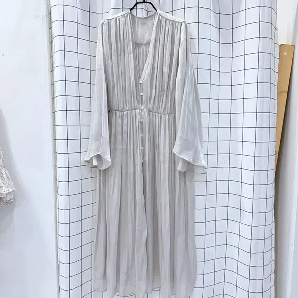 [BUNJANG] Zoollog Glossy Draping Dress / 줄로그 글로시 드레이핑 원피스 55-77
