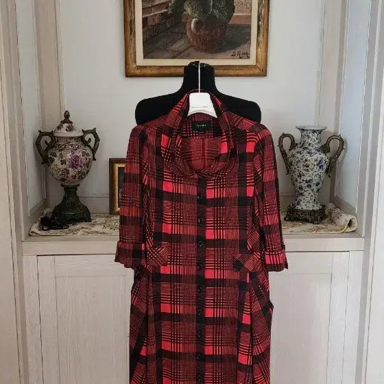 [BUNJANG] Sisyphus Check Pattern Shirt Dress / 시스막스 체크 패턴 셔츠 원피스
