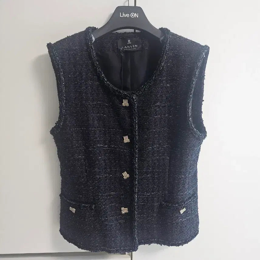 [BUNJANG] Lanvin Tweed Vest / 랑방 트위드조끼 새상품 55