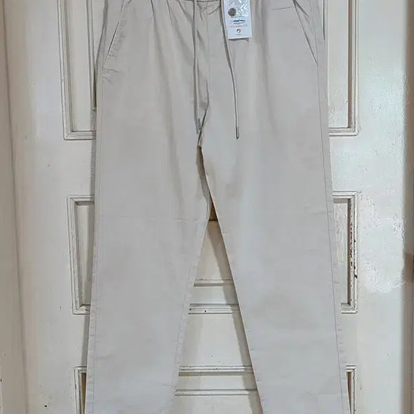 [BUNJANG] Summer Tapered Fit Banding Pants - Light Beige / 새옷 여름면바지32 밴딩 스판 남자 바지 팬츠
