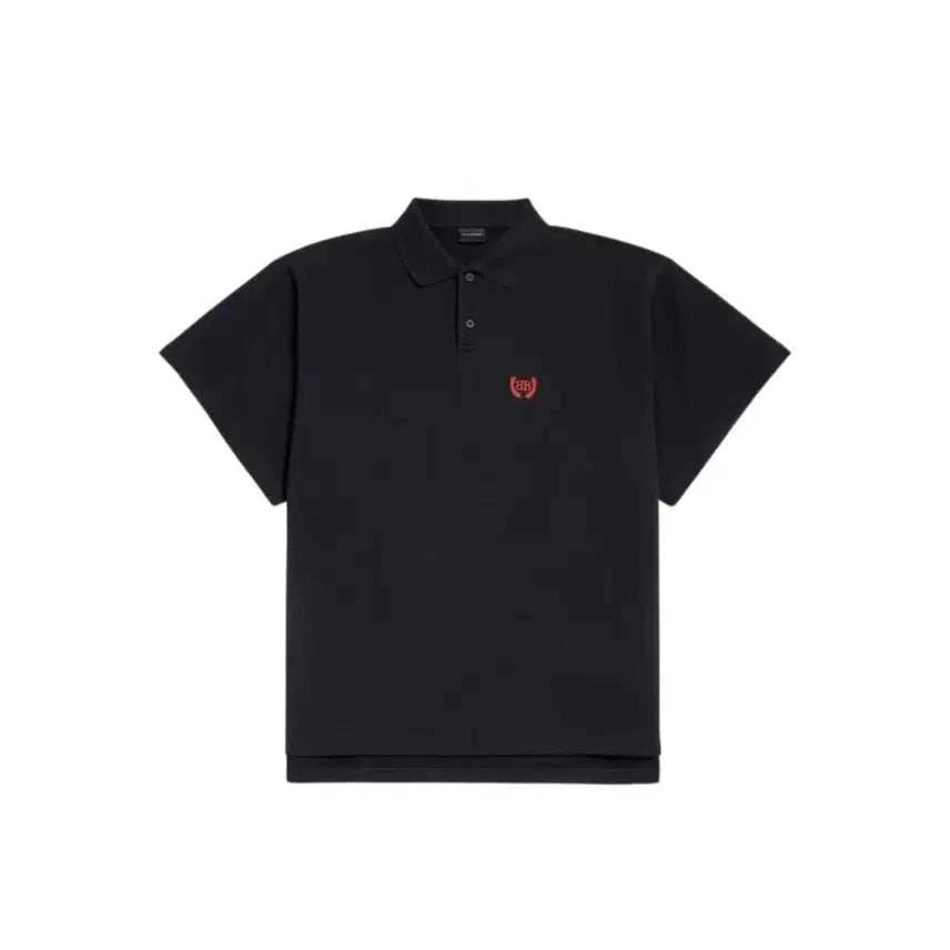 [BUNJANG] Balenciaga Laurel Logo Short Sleeve Polo Shirt L / [새상품] 발렌시아가 로렐로고 반팔 폴로티 L