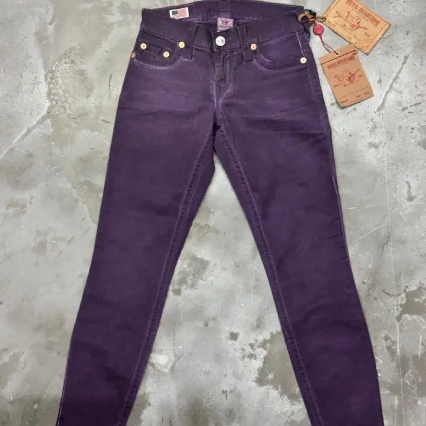 [BUNJANG] True Religion Casey Super Skinny Purple Denim Pants / 트루릴리전 퍼플 데님 팬츠 26