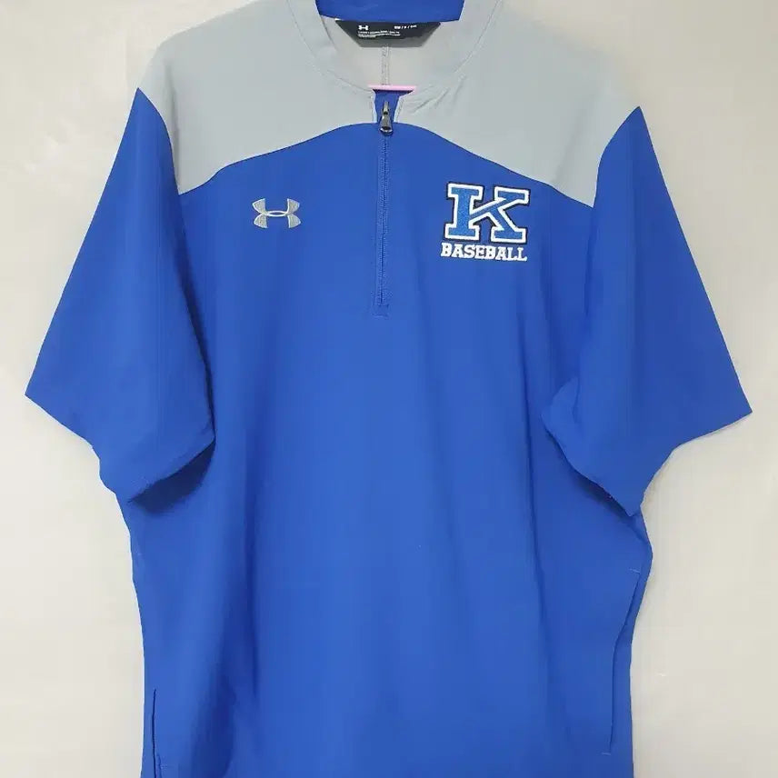 [BUNJANG] Under Armour Kentucky Wildcats Baseball Cage Jacket Blue/Grey XL / 언더아머 미국 대학야구 명문 켄터키대 바람막이(케이지 쟈켓) 블루/그레이
