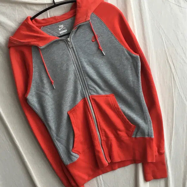 [BUNJANG] Nike Colorblock Hooded Zip-Up Jacket / 나이키 가슴로고 배색 후드집업