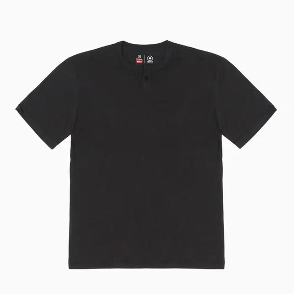 [BUNJANG] Brixton BASIC S/S HENLEY TEE-WASHED BLACK T-Shirt (Size S) / [새상품] 브릭스톤 티셔츠 S사이즈 BASIC S/S HENLEY TEE-WASHED BLACK