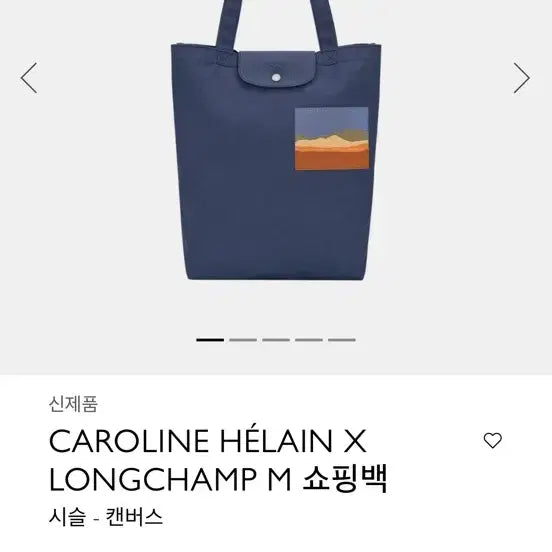 [BUNJANG] Longchamp Caroline Hellein M Shopping Bag Canvas / 롱샴 캐롤라인 헬레인 M 쇼핑백 캔버스