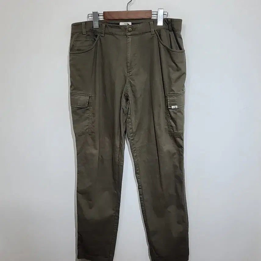 [BUNJANG] The North Face Cargo Cotton Pants Khaki Spandex / (33) 노스페이스 카고 면바지 진카키 스판 등산복 팬츠