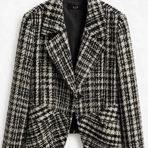 [BUNJANG] ZIOZIA Tweed Check Pattern Jacket L / 지오 송지오 트위드 자켓 L사이즈